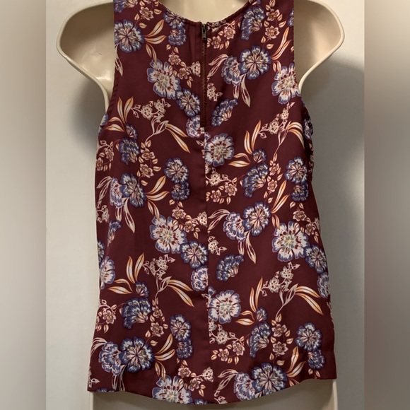 Pink Republic Floral Tank With Zipper Down Back. Size Small. Like New. - Picture 4 of 5